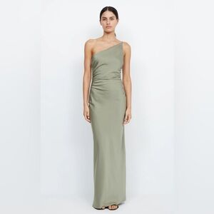 Bec + Bridge Eternity One Shoulder Maxi Dress in Sage